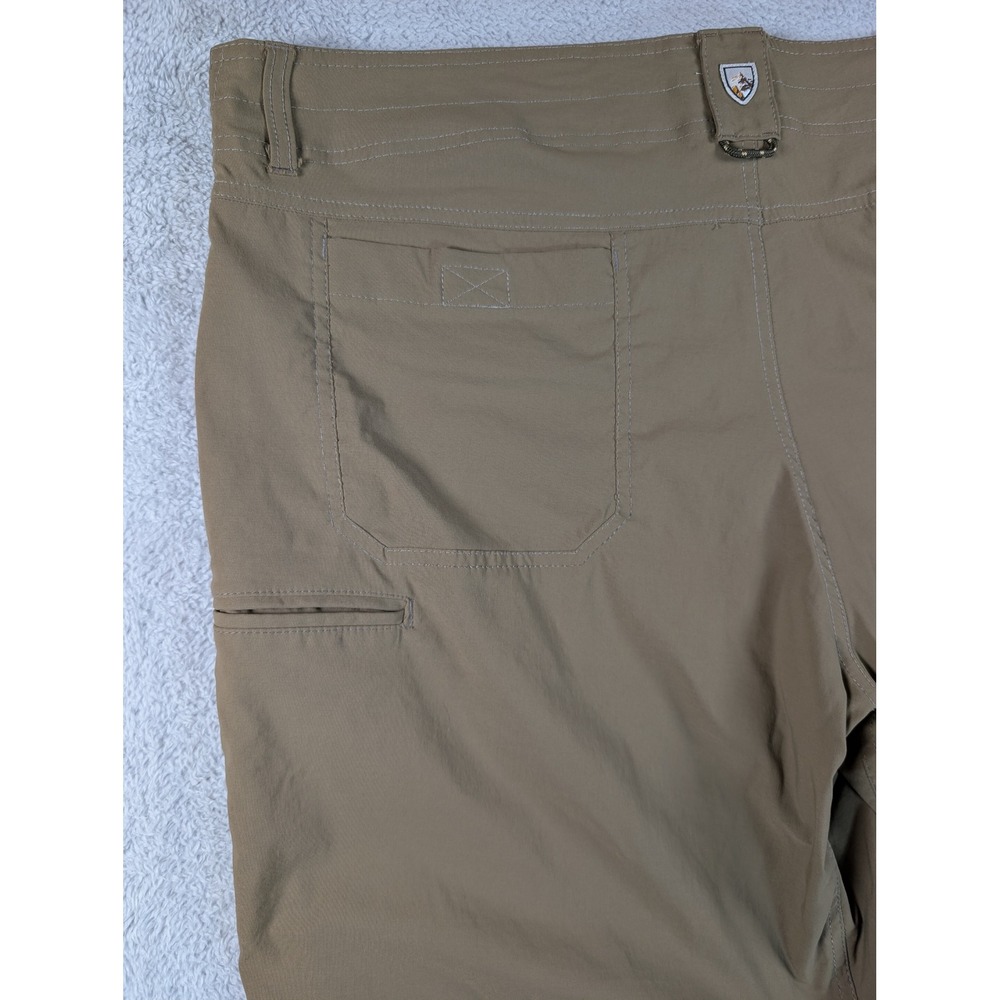 Kuhl Renegade Khaki Tan Cargo Hiking Shorts Mens 42 Style 5121 Nylon Spandex - Picture 12 of 13
